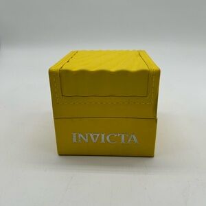 Invicta Authentic Yellow Watch Box Storage Presentation Display